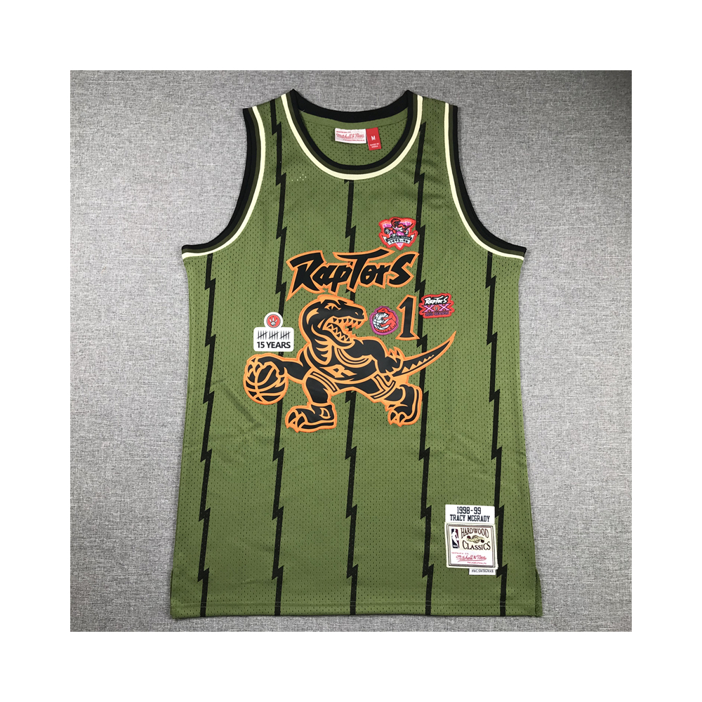 Kép 1/4 - Tracy McGRADY Army Green Toronto Raptors mez