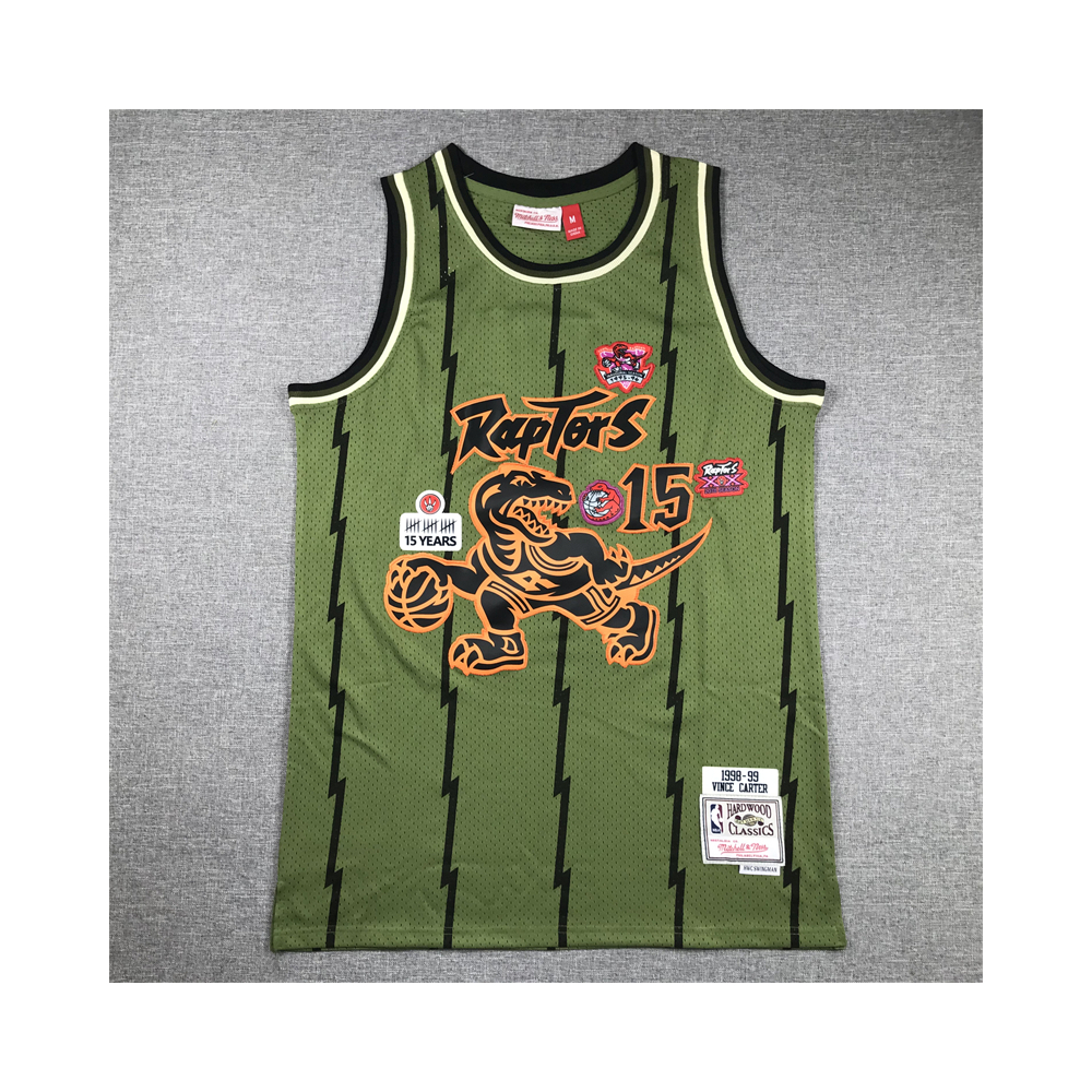 Kép 1/4 - Vince CARTER Army Green Toronto Raptors mez