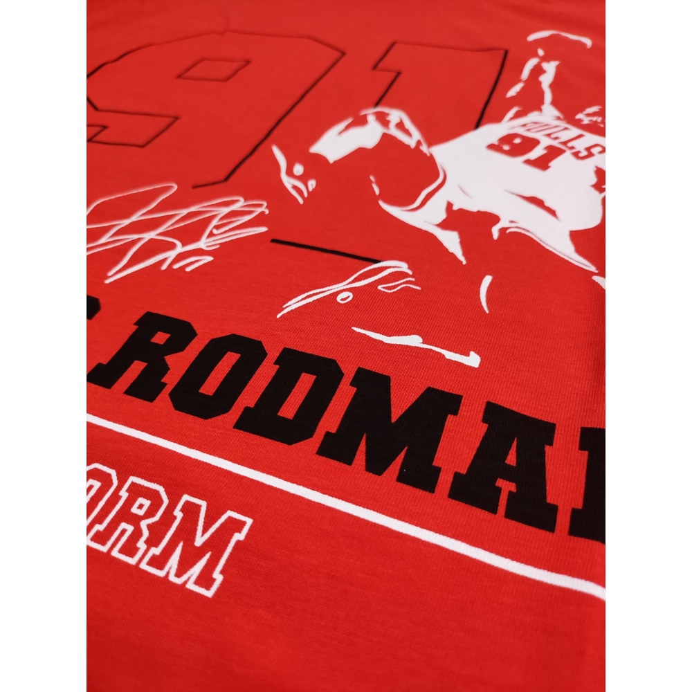 Kép 5/6 - BallStarz Dennis Rodman The Worm póló (piros)