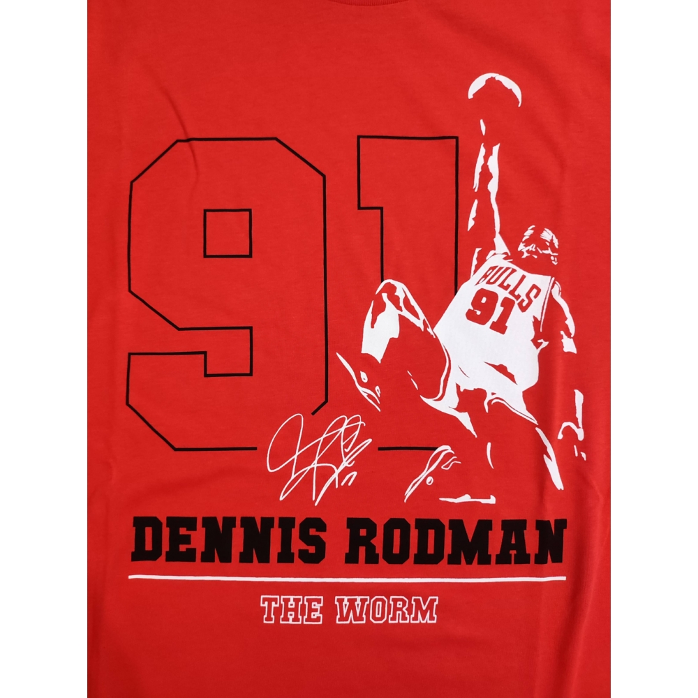 Kép 4/6 - BallStarz Dennis Rodman The Worm póló (piros)