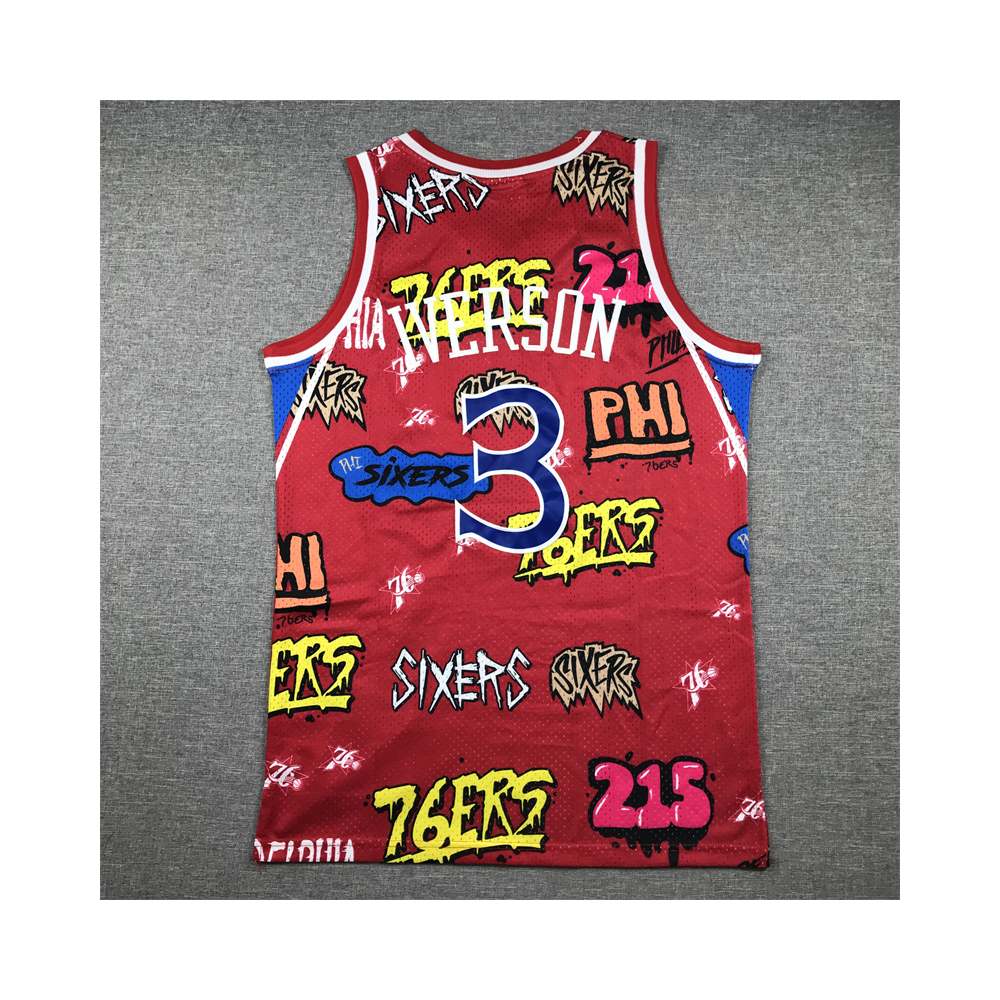 Kép 2/4 - Allen IVERSON Grafiti Edition Sixers mez