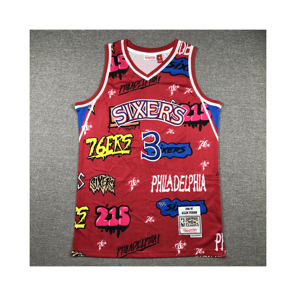 Kép 1/4 - Allen IVERSON Grafiti Edition Sixers mez
