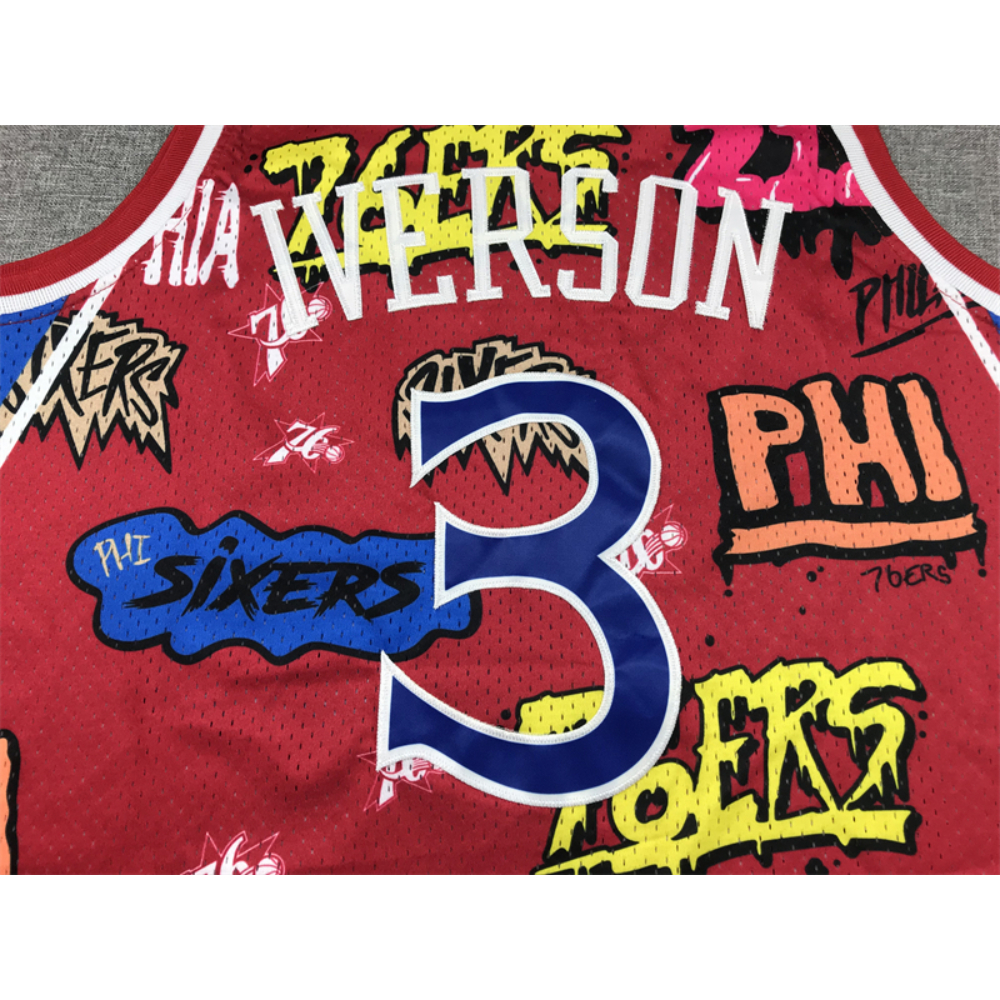 Kép 4/4 - Allen IVERSON Grafiti Edition Sixers mez