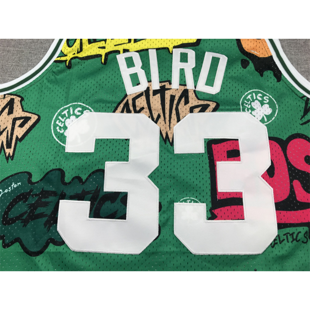Kép 4/4 - Larry BIRD Grafiti Edition Boston Celtics mez