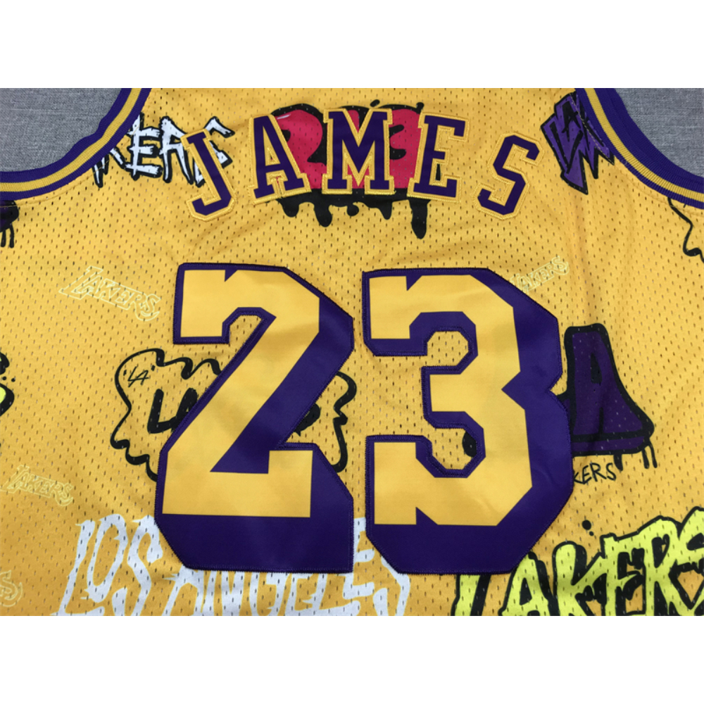 Kép 3/4 - Lebron JAMES Grafiti Edition Los Angeles Lakers mez #23