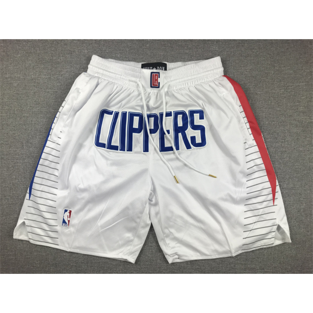 Kép 1/5 - Los Angeles CLIPPERS fehér Just Don zsebes rövidnadrág