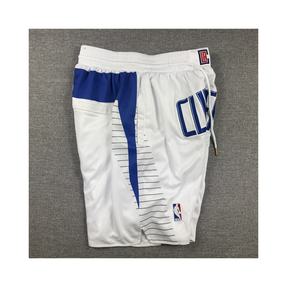 Kép 5/5 - Los Angeles CLIPPERS fehér Just Don zsebes rövidnadrág
