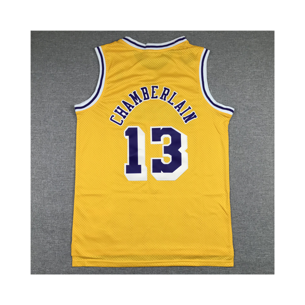 Kép 2/3 - Wilt CHAMBERLAIN 1971-72 sárga Los Angeles Lakers mez