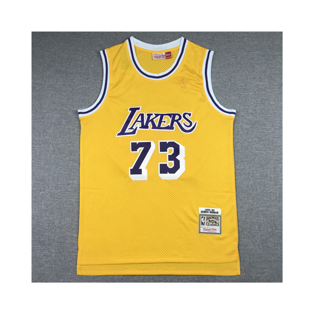 Kép 1/3 - Denis RODMAN sárga retro Los Angeles Lakers mez (m&n)