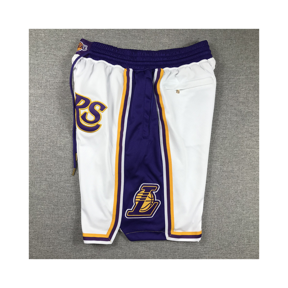 Kép 3/5 - Lakers fehér Just Don zsebes rövidnadrág