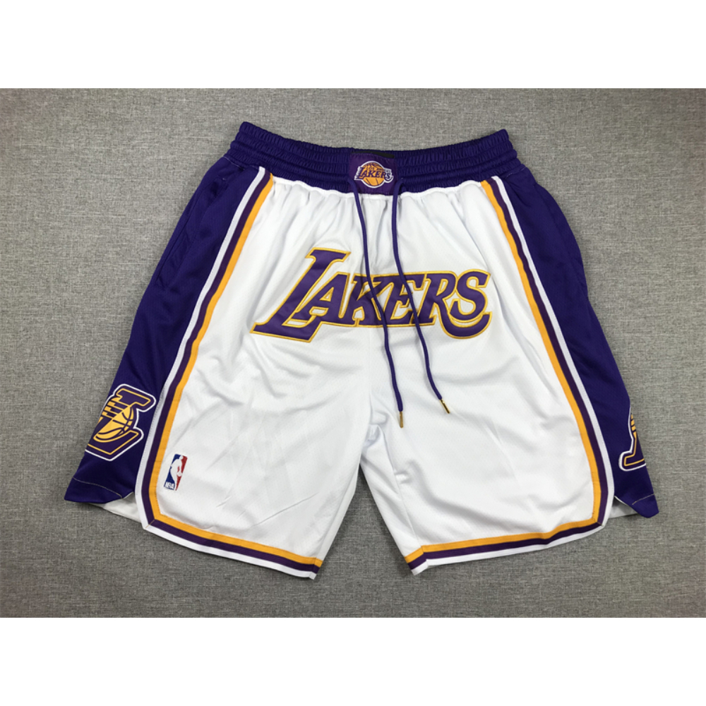Kép 1/5 - Lakers fehér Just Don zsebes rövidnadrág