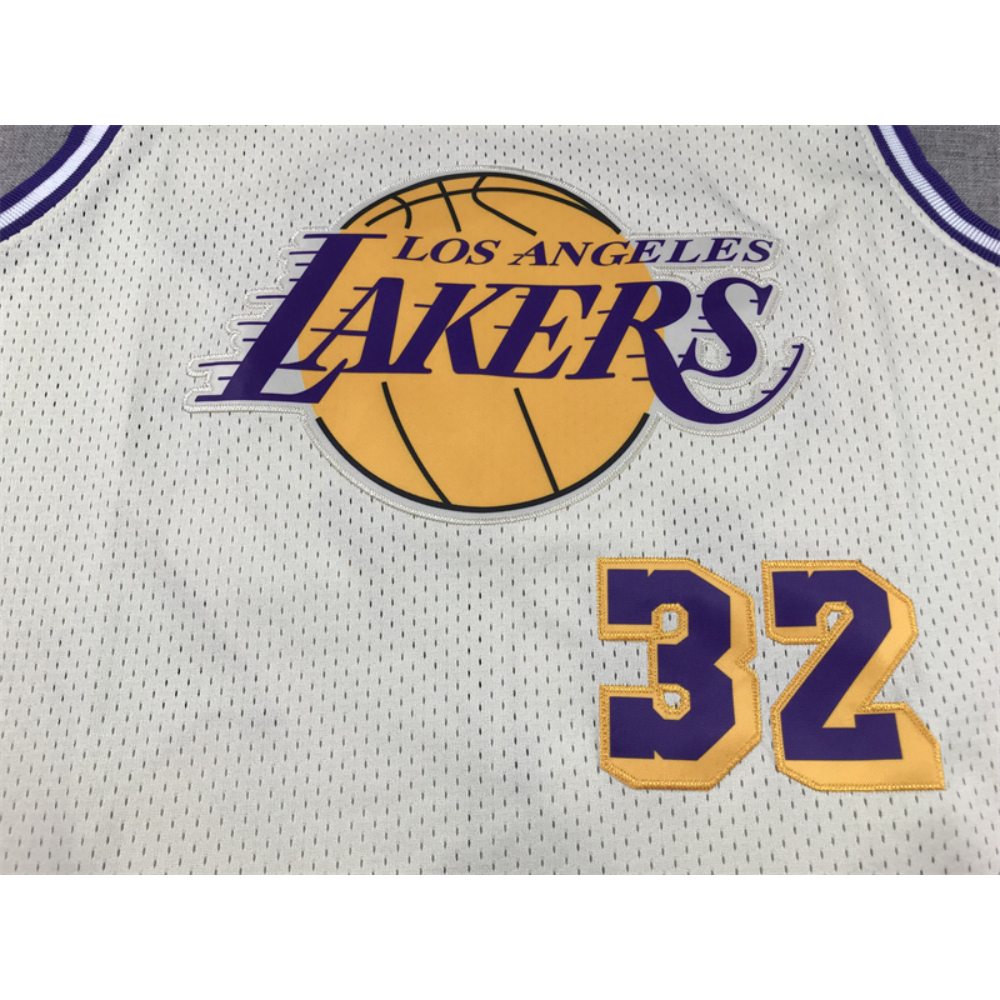 Kép 3/4 - Magic JOHNSON CreamWhite vintage Los Angeles Lakers mez