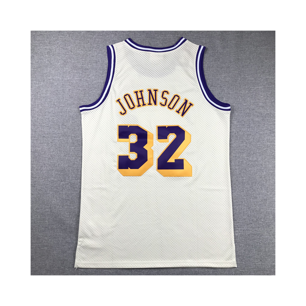 Kép 2/4 - Magic JOHNSON CreamWhite vintage Los Angeles Lakers mez