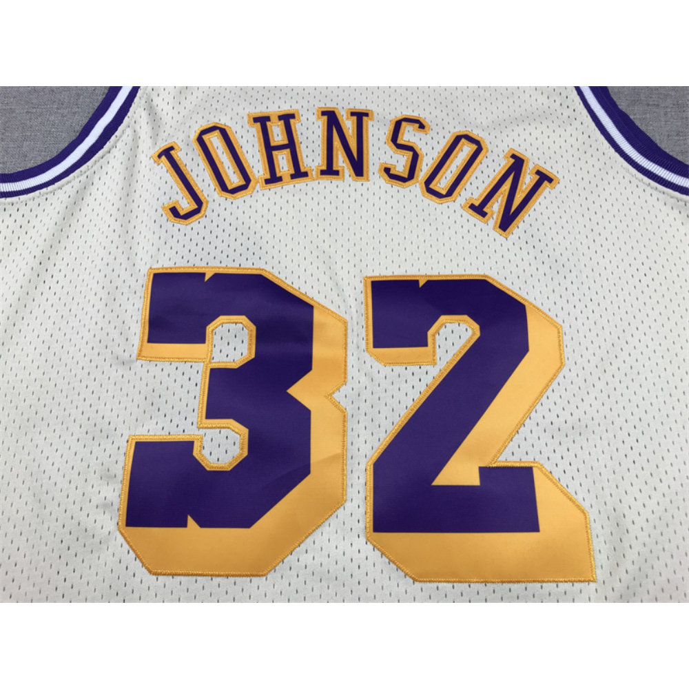 Kép 4/4 - Magic JOHNSON CreamWhite vintage Los Angeles Lakers mez