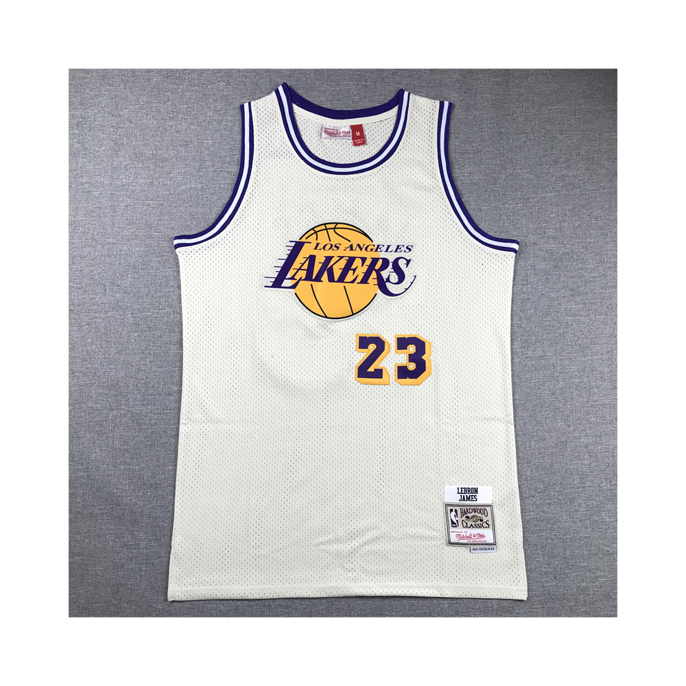 Kép 1/4 - Lebron JAMES CreamWhite vintage Lakers mez #23