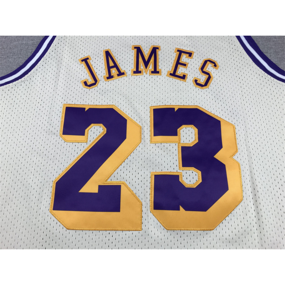Kép 4/4 - Lebron JAMES CreamWhite vintage Lakers mez #23