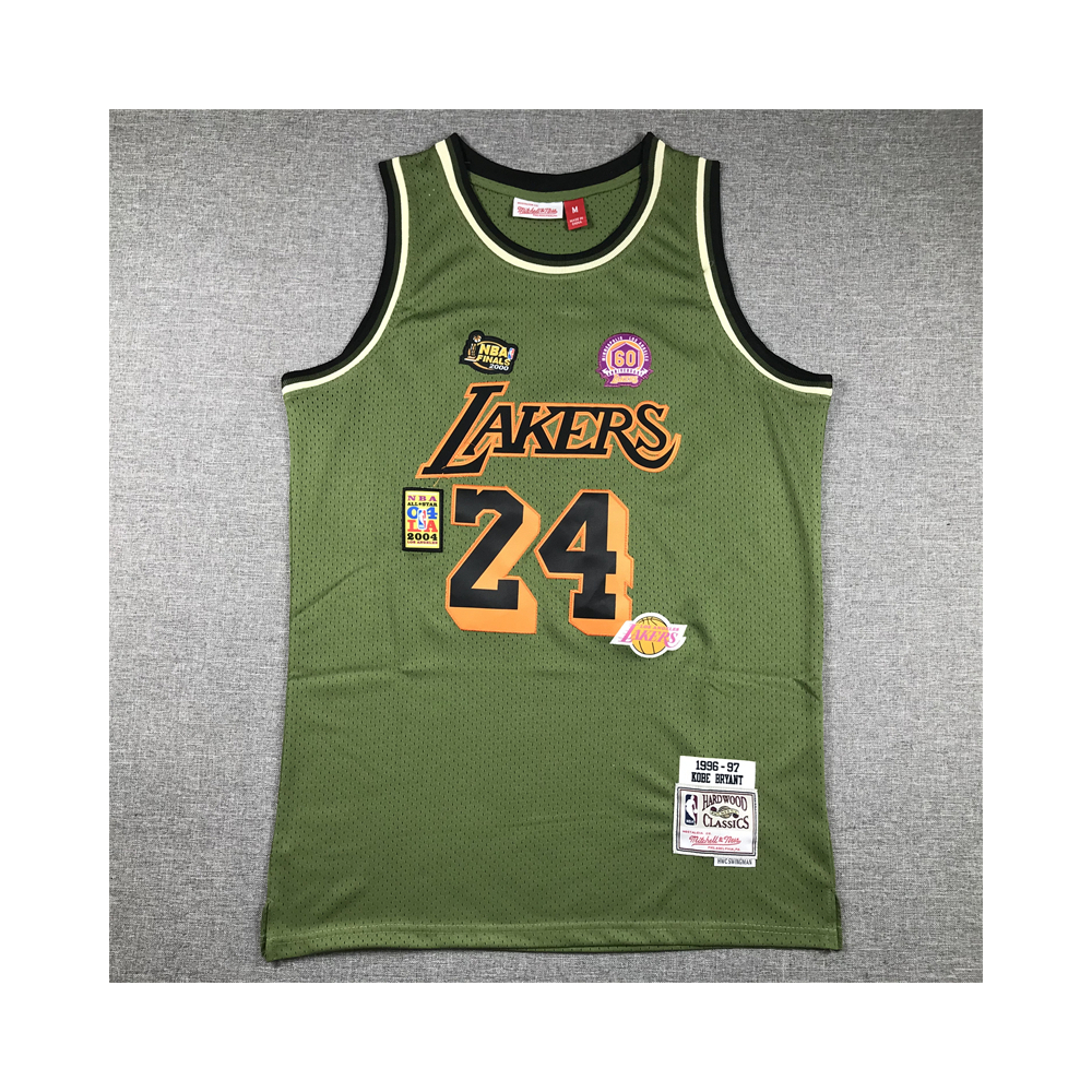 Kép 1/4 - Kobe BRYANT Army Green Los Angeles Lakers mez #24