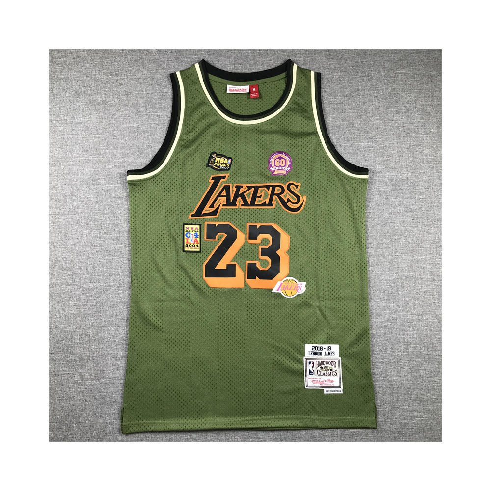 Kép 1/4 - Lebron JAMES Army Green Los Angeles Lakers mez #23