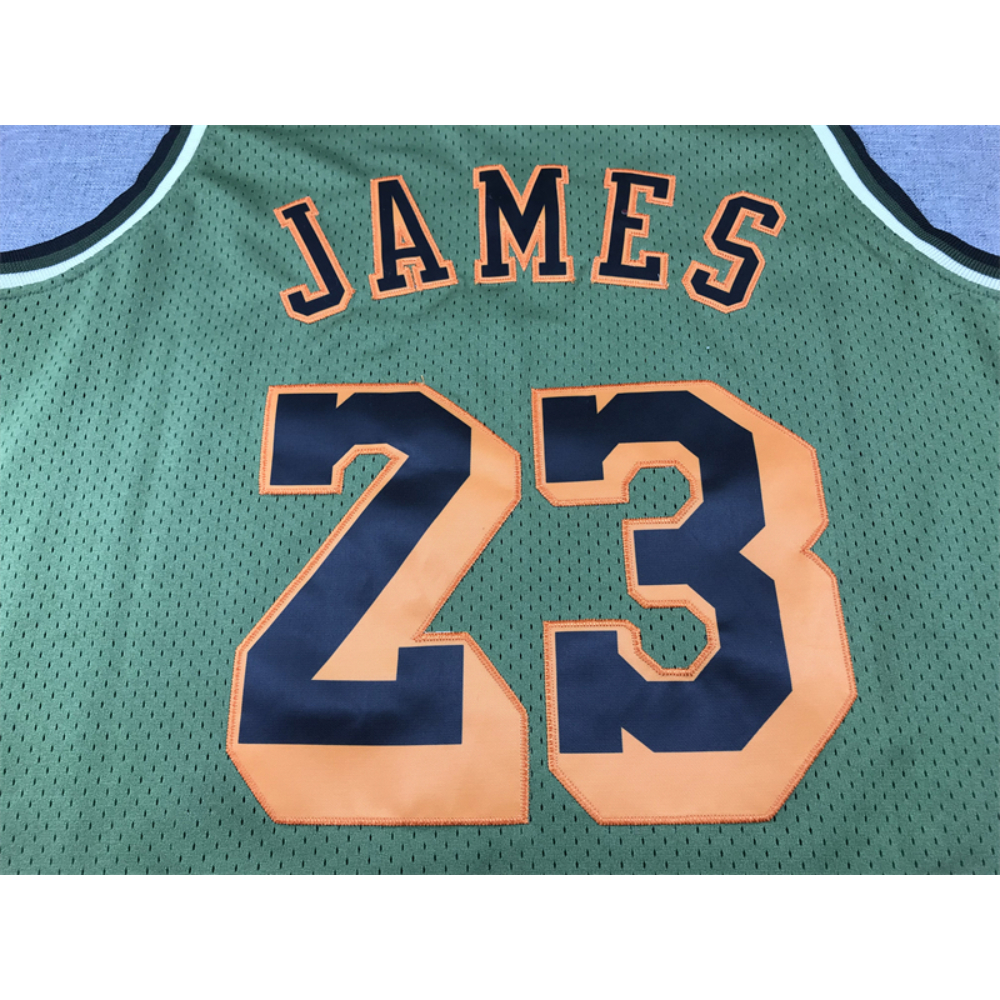 Kép 4/4 - Lebron JAMES Army Green Los Angeles Lakers mez #23