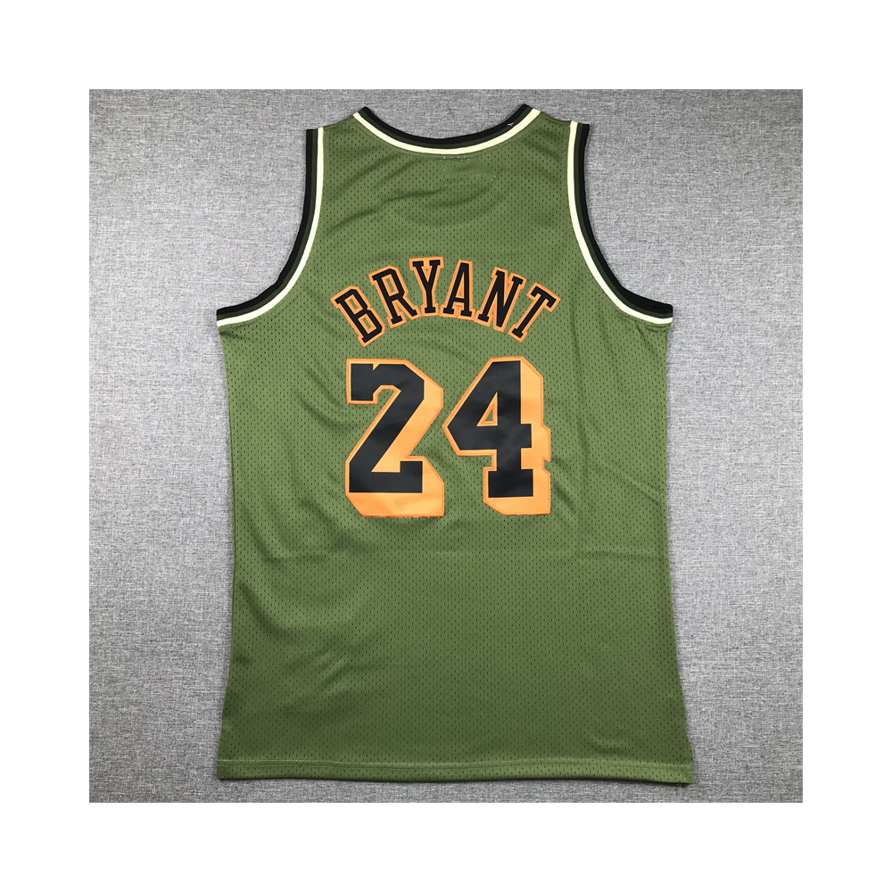 Kép 2/4 - Kobe BRYANT Army Green Los Angeles Lakers mez #24
