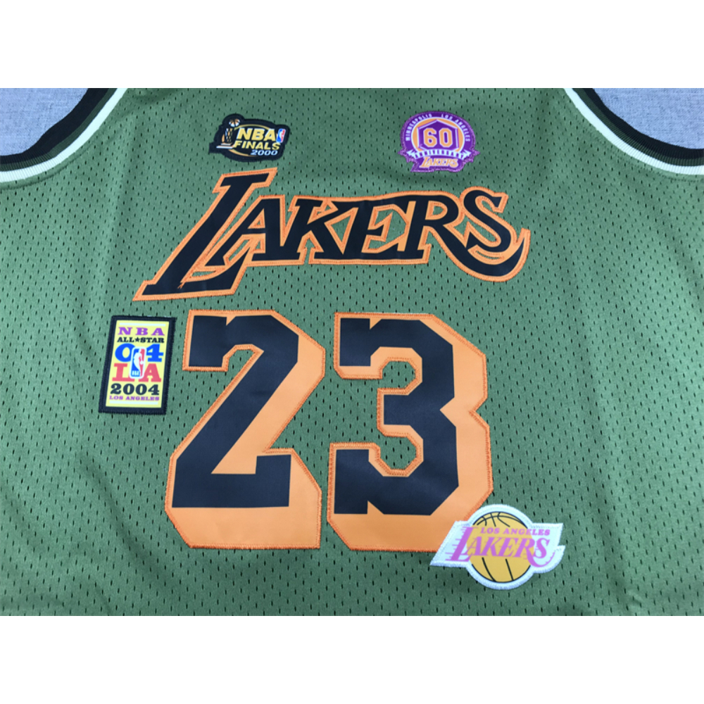 Kép 3/4 - Lebron JAMES Army Green Los Angeles Lakers mez #23