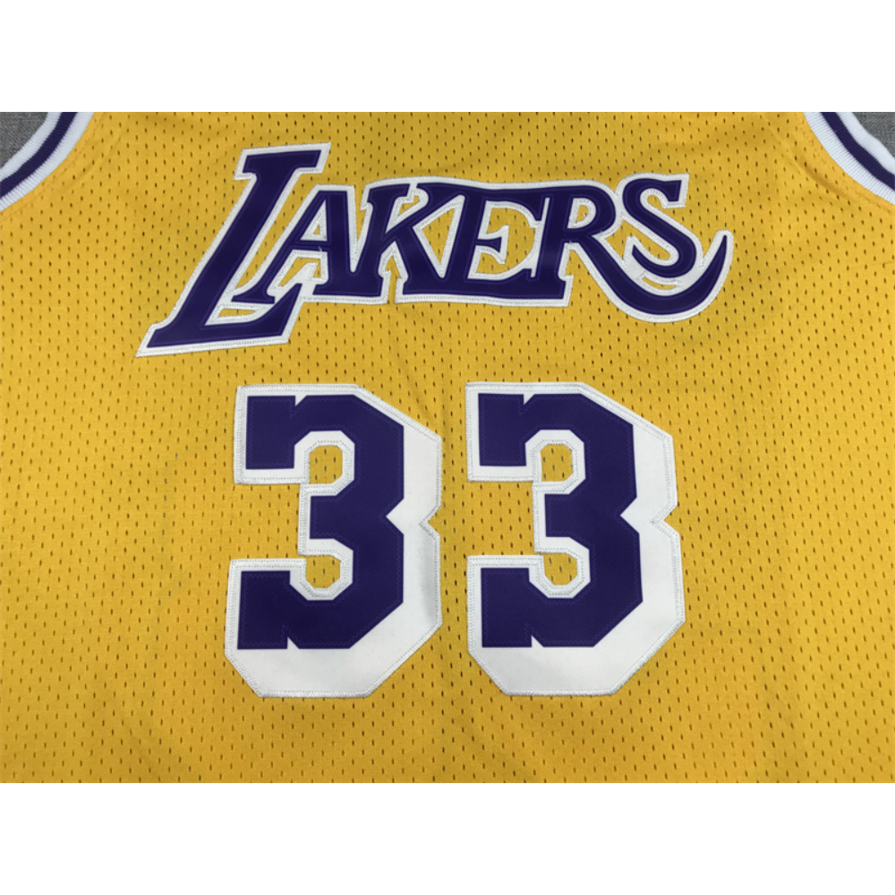 Kép 3/3 - Kareem ABDUL-JABBAR sárga retro Los Angeles Lakers mez