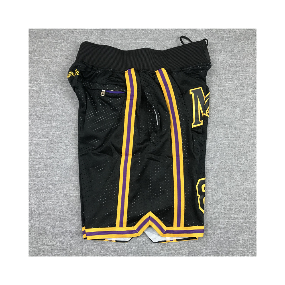 Kép 5/6 - Los Angeles Lakers "Mamba" fekete Just Don zsebes kosaras rövidnadrág