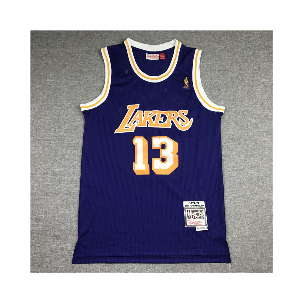 Kép 1/3 - Wilt CHAMBERLAIN 1971-72 lila Los Angeles Lakers mez