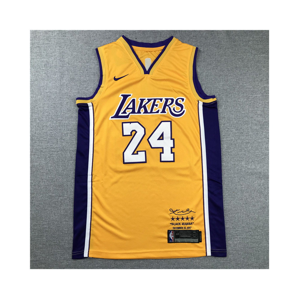Kép 1/3 - Kobe BRYANT Retire sárga Los Angeles Lakers mez #24