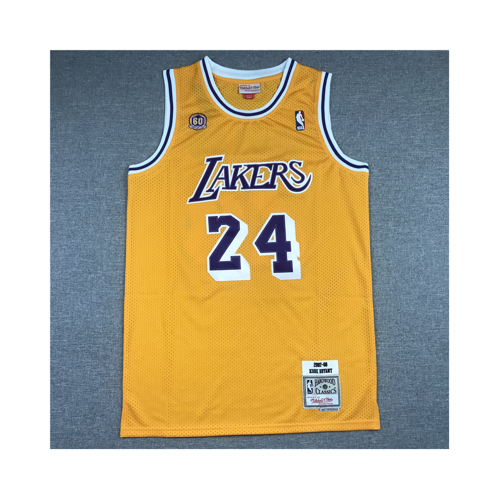 Kép 1/3 - Kobe BRYANT 2007-08 sárga 60th Anniversary Los Angeles Lakers mez #24