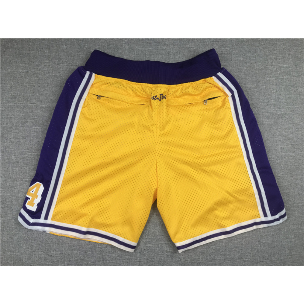 Kép 2/7 - Los Angeles Lakers 8/24 sárga Just Don zsebes rövidnadrág (KÉSZLETEN)