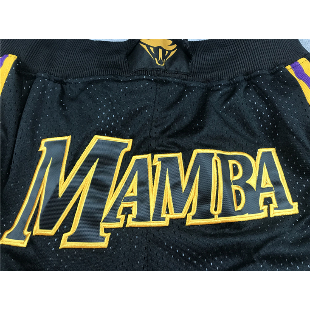 Kép 3/6 - Los Angeles Lakers "Mamba" fekete Just Don zsebes kosaras rövidnadrág