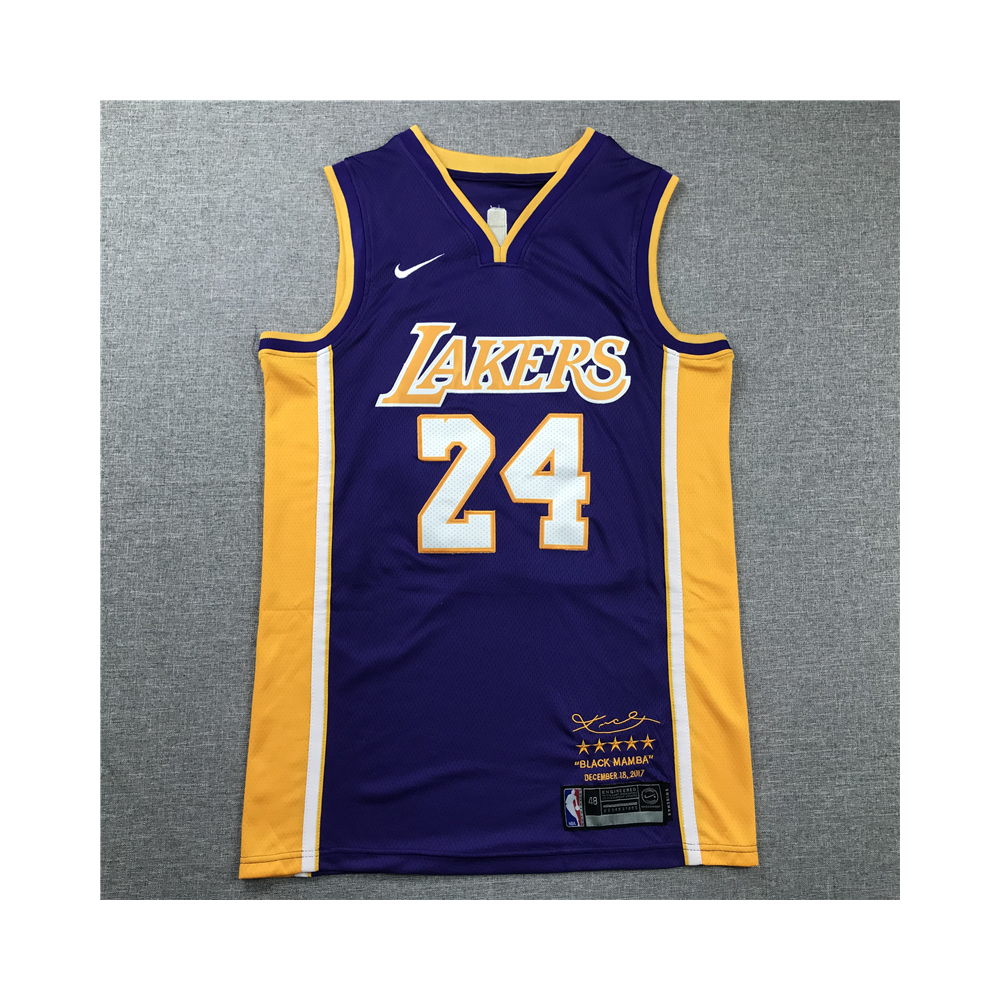 Kép 1/3 - Kobe BRYANT Retire lila Los Angeles Lakers mez #24