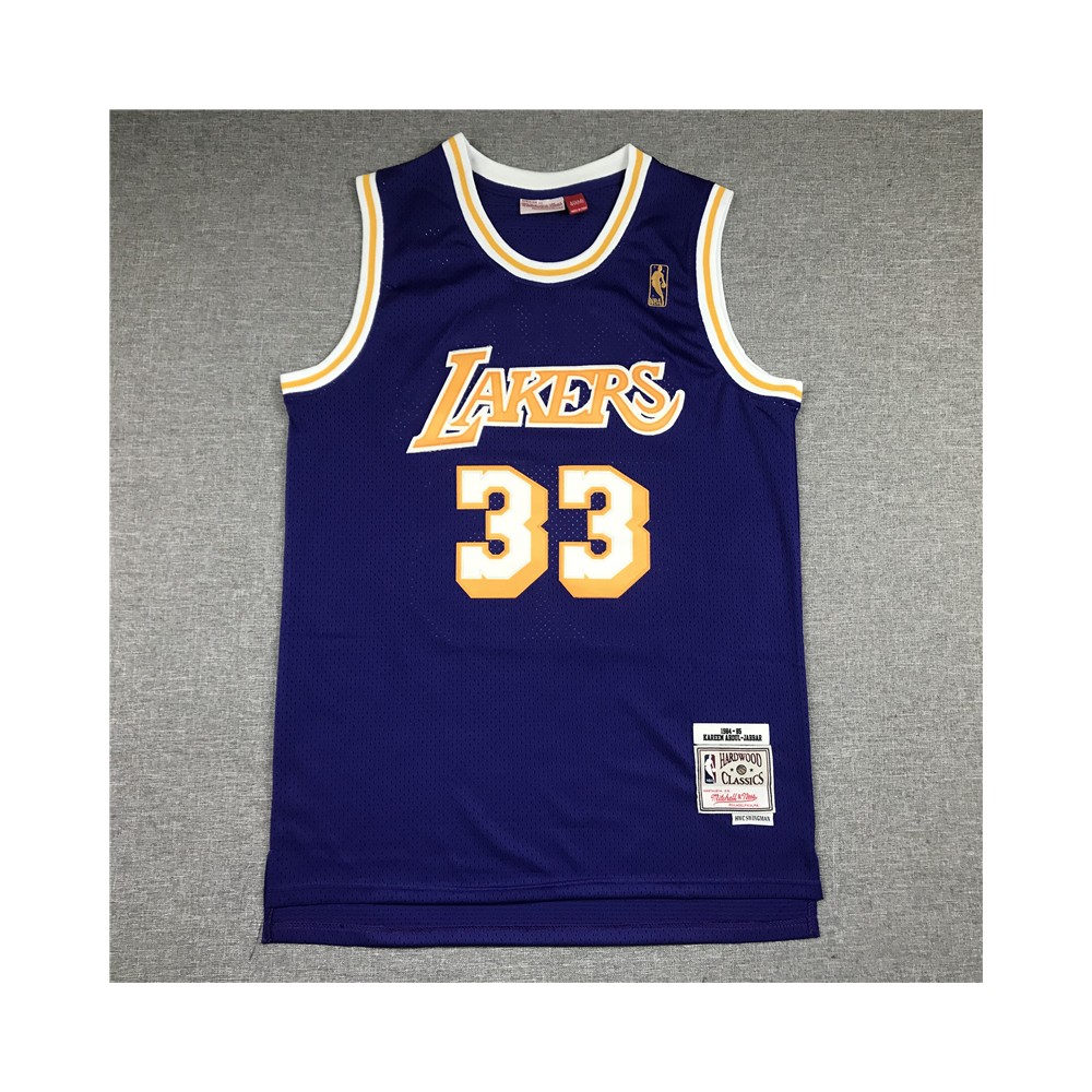 Kép 1/3 - Kareem ABDUL-JABBAR lila retro Los Angeles Lakers mez