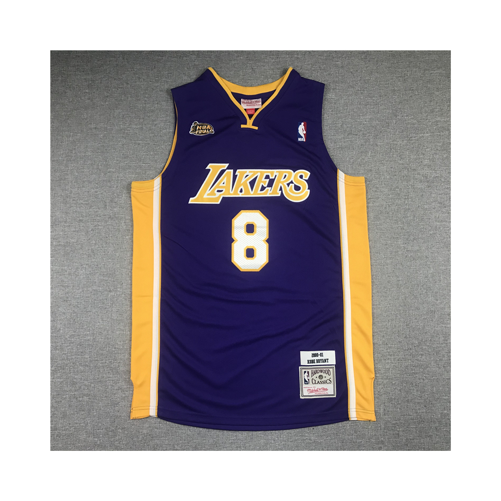 Kép 1/3 - Kobe BRYANT 2000-01 lila The Finals Los Angeles Lakers mez #8