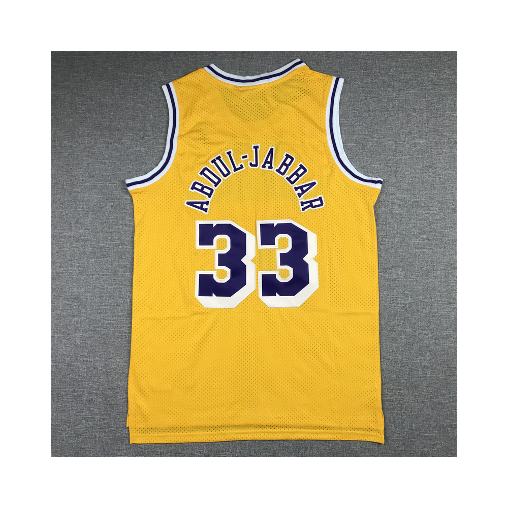 Kép 2/3 - Kareem ABDUL-JABBAR sárga retro Los Angeles Lakers mez