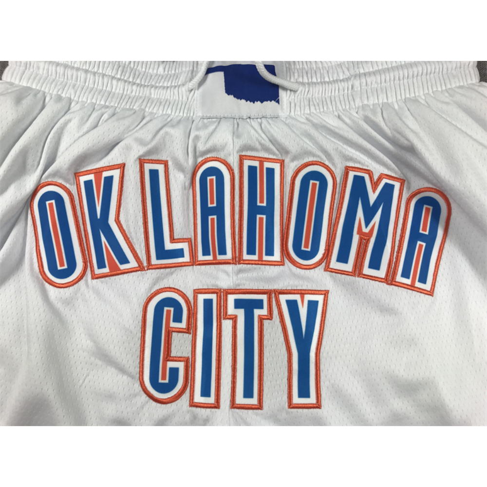 Kép 5/5 - Oklahoma City Thunder fehér Just Don zsebes rövidnadrág