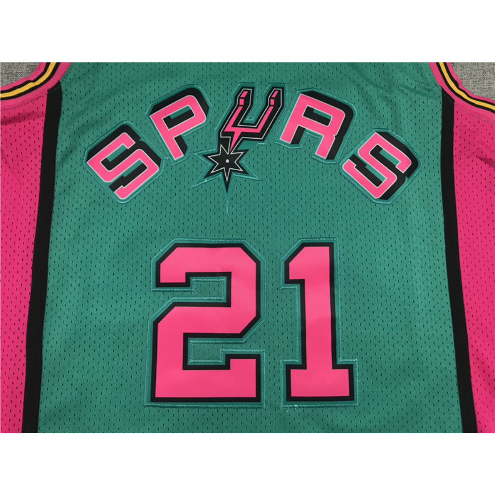 Kép 3/3 - Tim DUNCAN 1998-99 Retro zöld San Antonio Spurs mez
