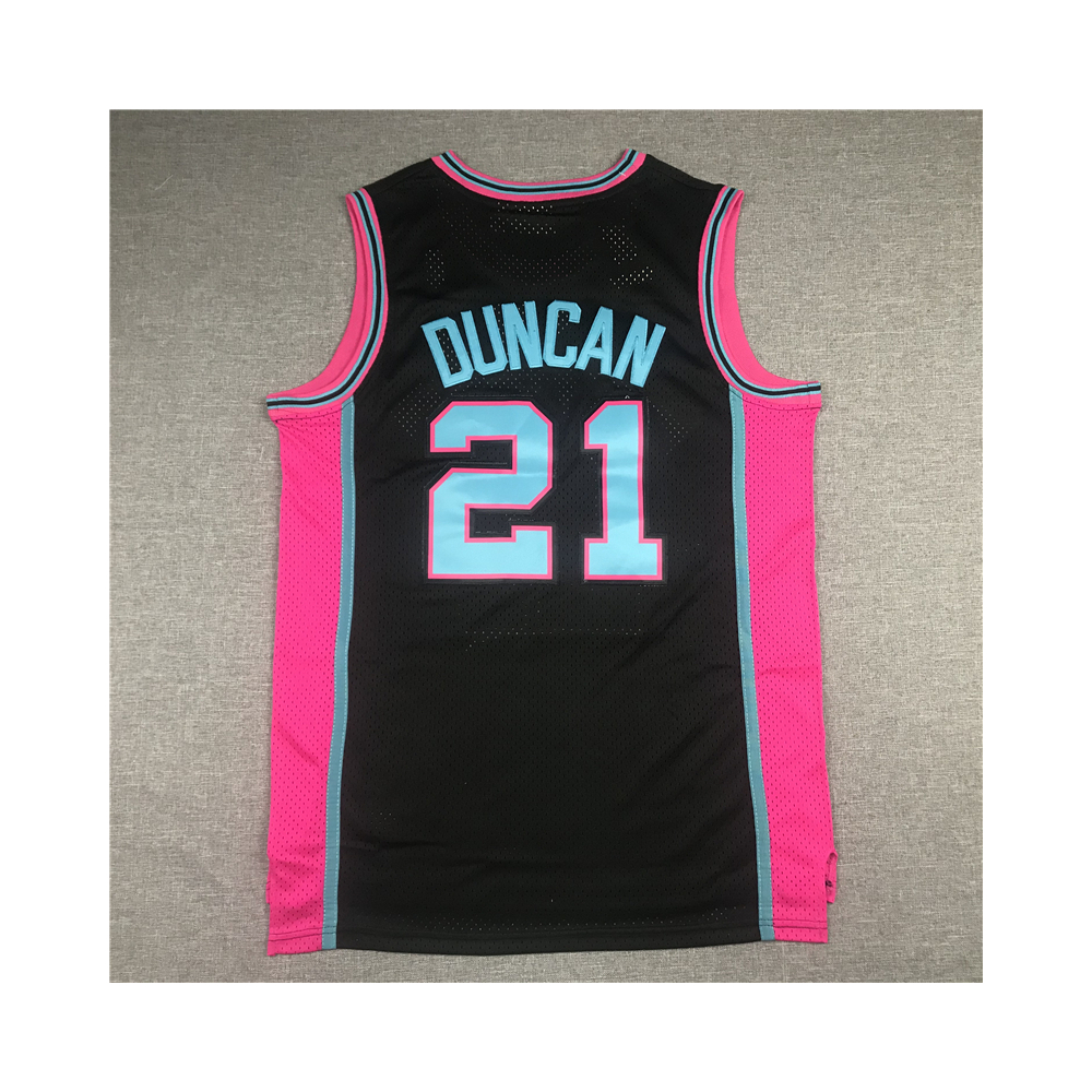 Kép 2/3 - Tim DUNCAN 1998-99 Retro fekete San Antonio Spurs mez