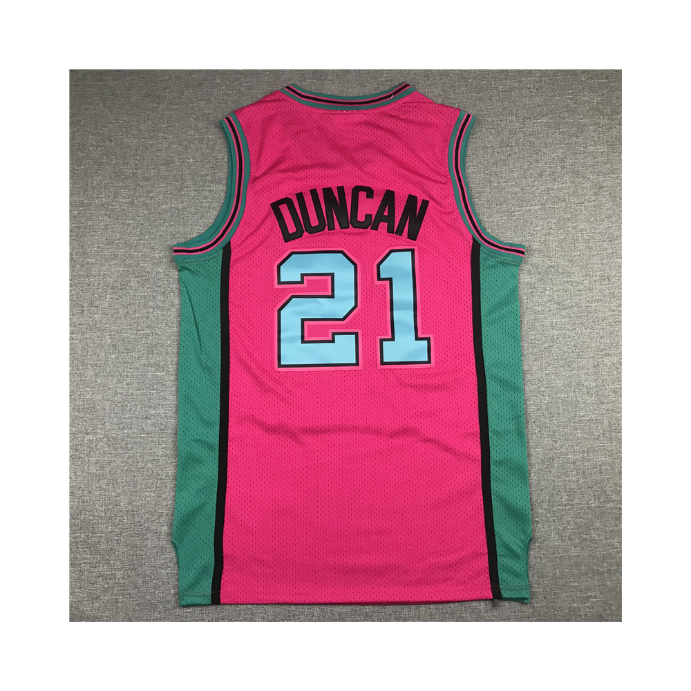 Kép 2/3 - Tim DUNCAN 1998-99 Retro pink San Antonio Spurs mez