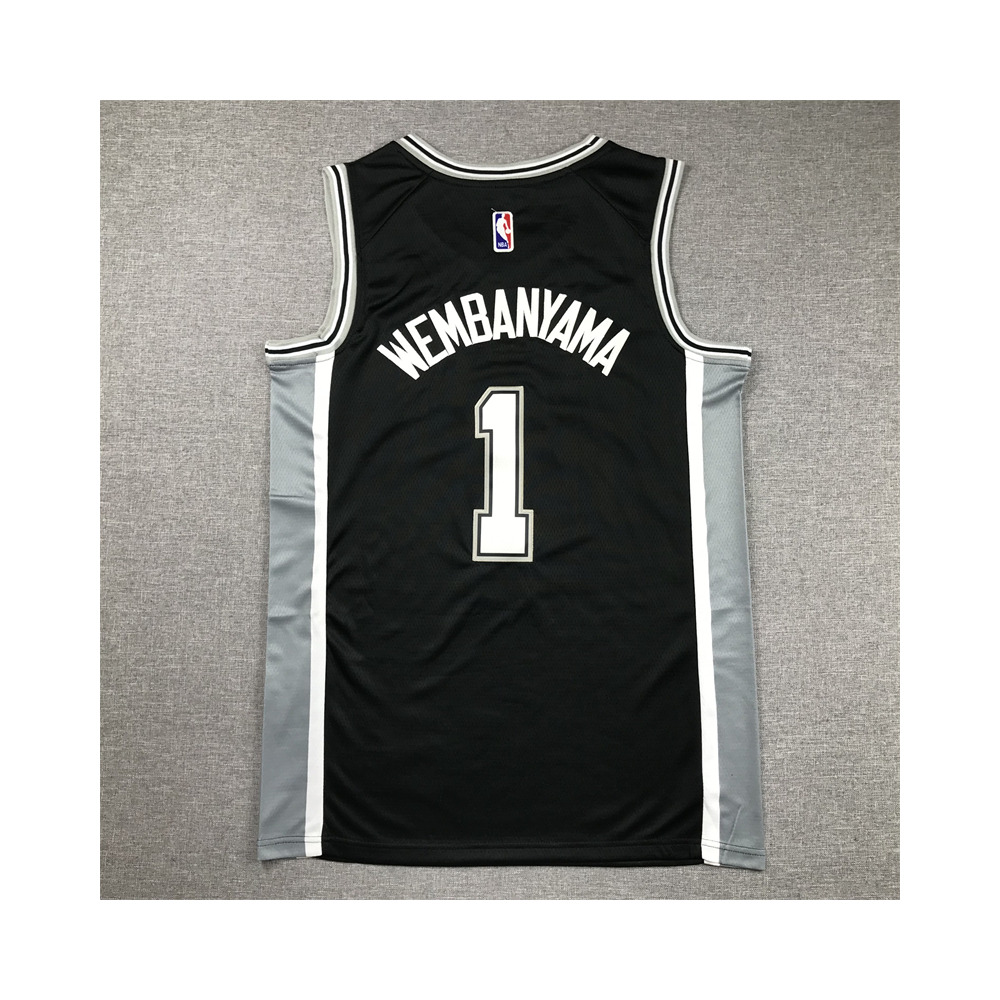 Kép 2/4 - Victor WEMBANYAMA fekete San Antonio Spurs mez