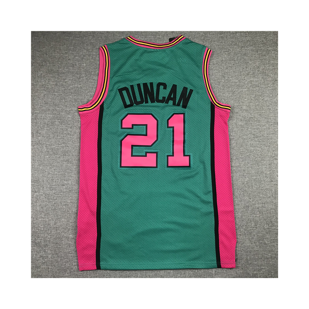 Kép 2/3 - Tim DUNCAN 1998-99 Retro zöld San Antonio Spurs mez