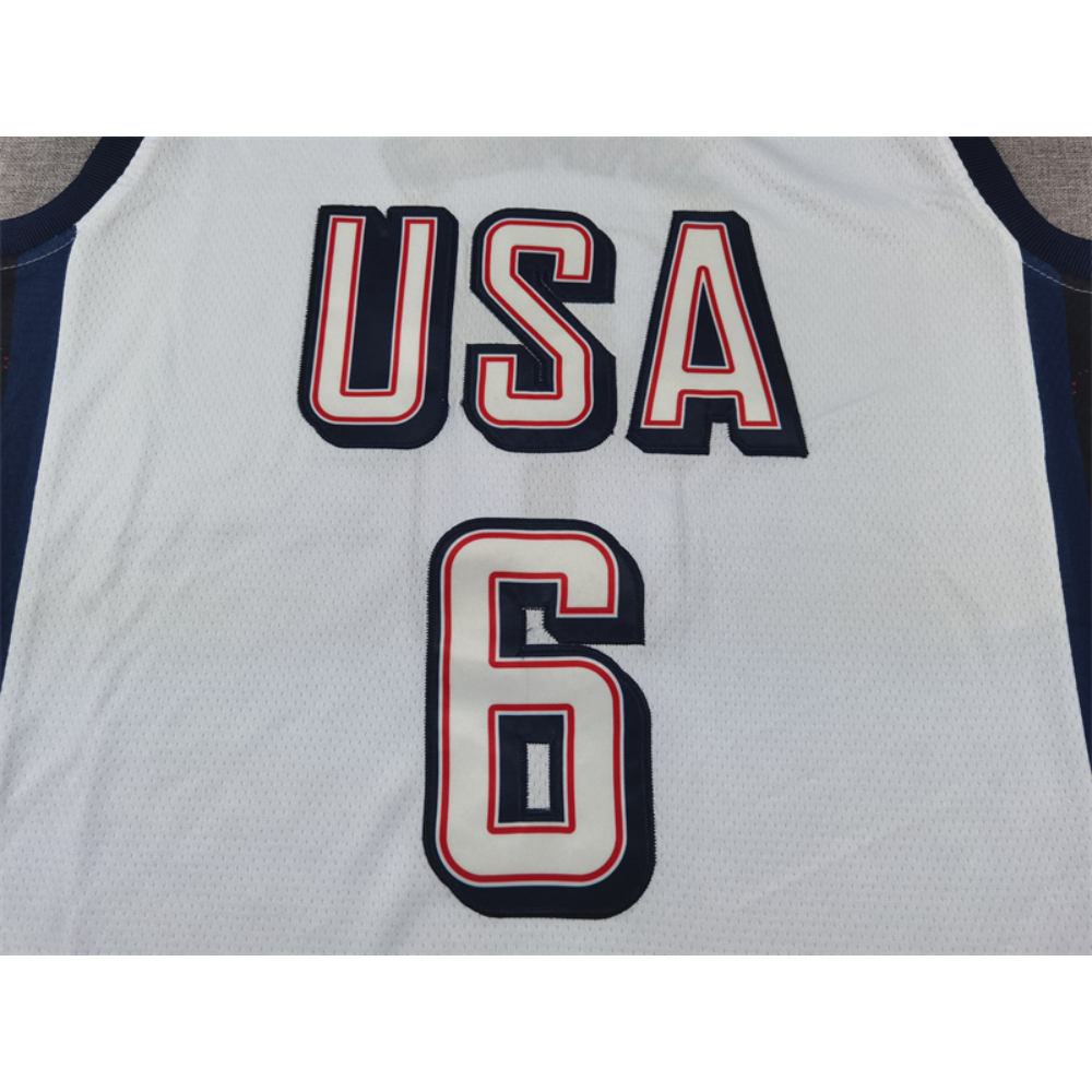 Kép 4/4 - Lebron JAMES 2024 fehér USA válogatott mez