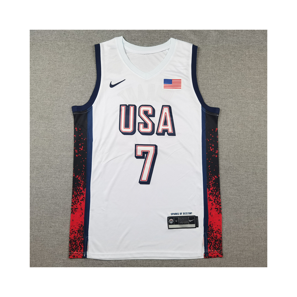Kép 1/4 - Kevin DURANT 2024 fehér USA válogatott mez