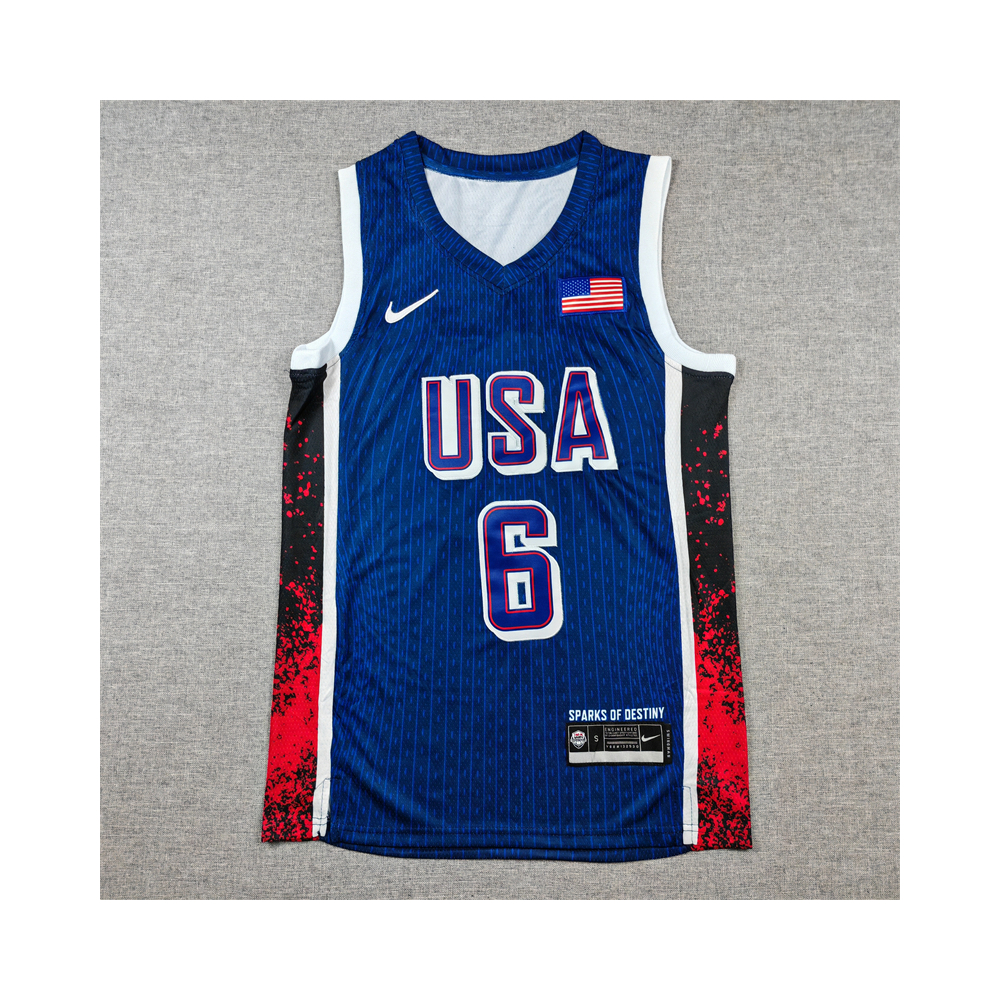 Kép 1/4 - Lebron JAMES 2024 sötétkék USA válogatott mez (KÉSZLETEN)
