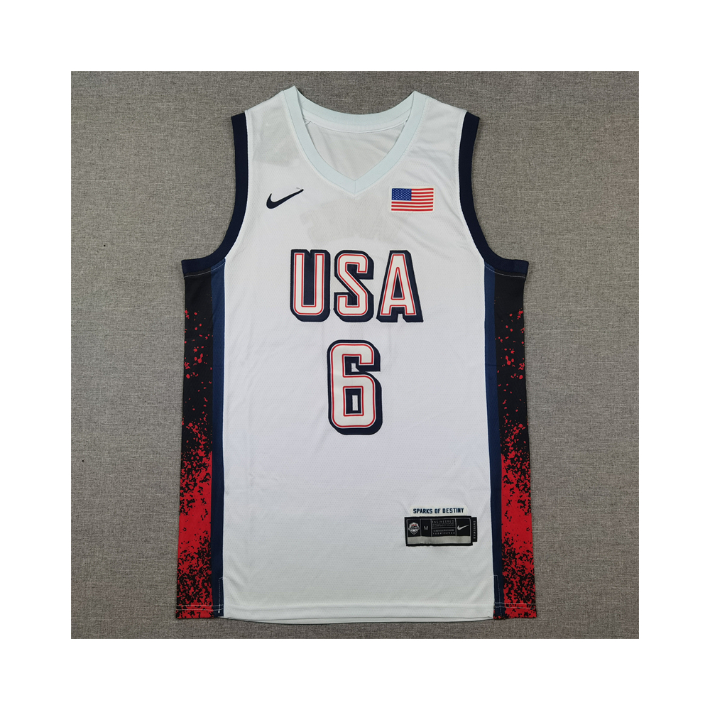 Kép 1/4 - Lebron JAMES 2024 fehér USA válogatott mez