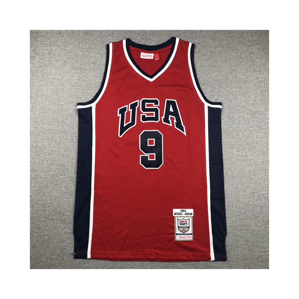 Kép 1/4 - Michael JORDAN piros 1984 USA vintage mez