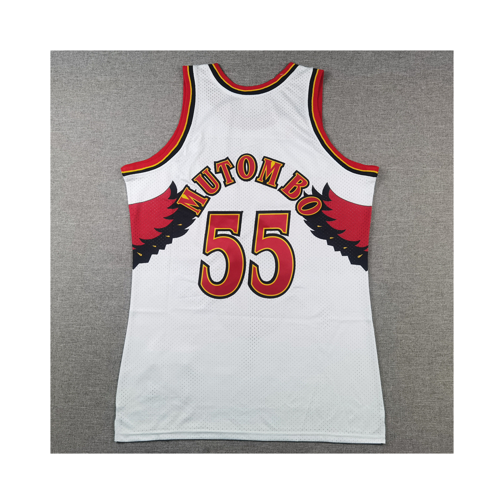 Kép 2/4 - Dikembe MUTAMBO fehér Atlanta Hawks mez