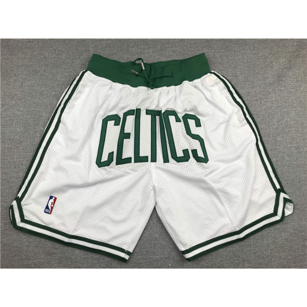 Kép 1/3 - Boston Celtics Classic Just Don fehér zsebes kosaras rövidnadrág
