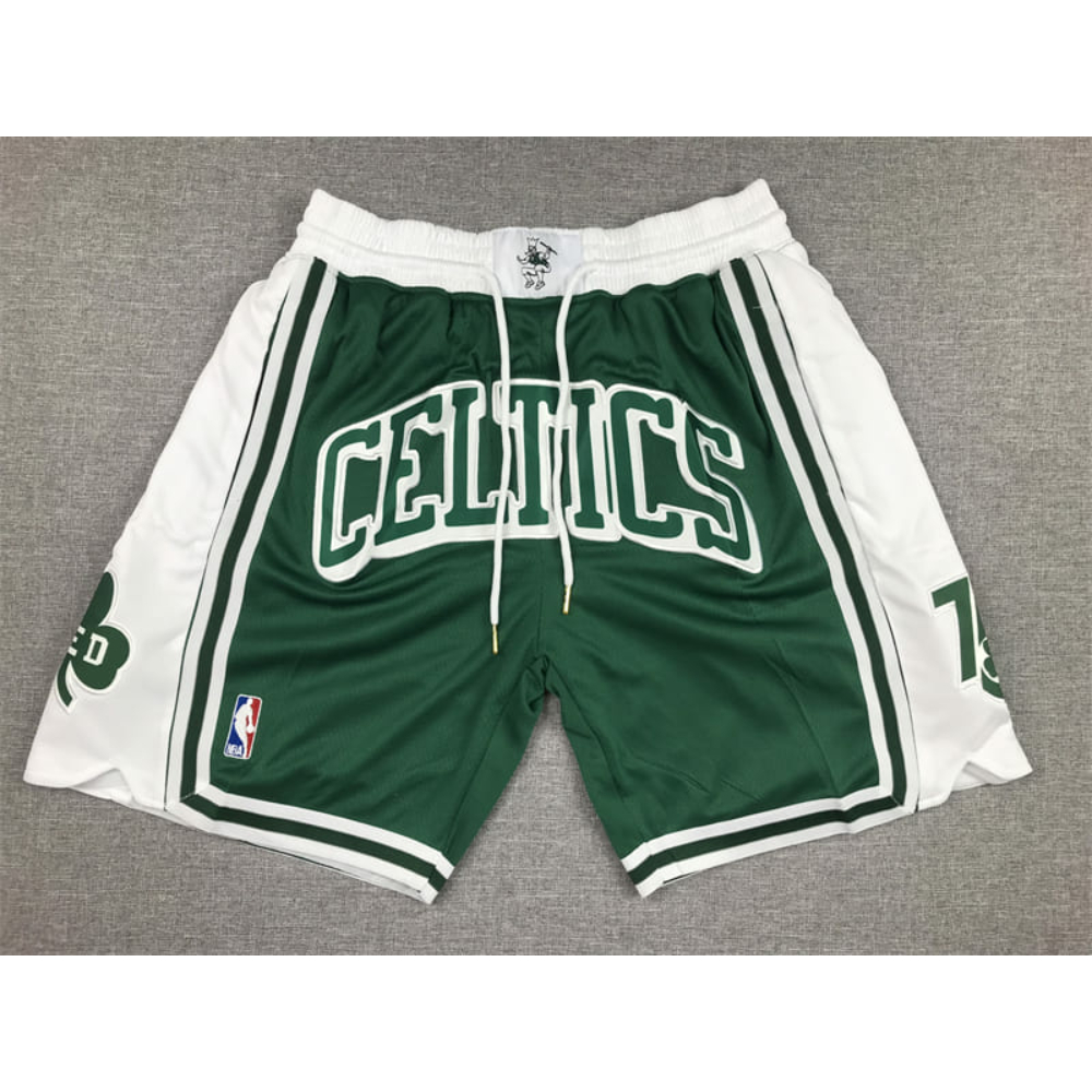 Kép 1/5 - Boston Celtics Classic Just Don zöld-fehér zsebes kosaras rövidnadrág